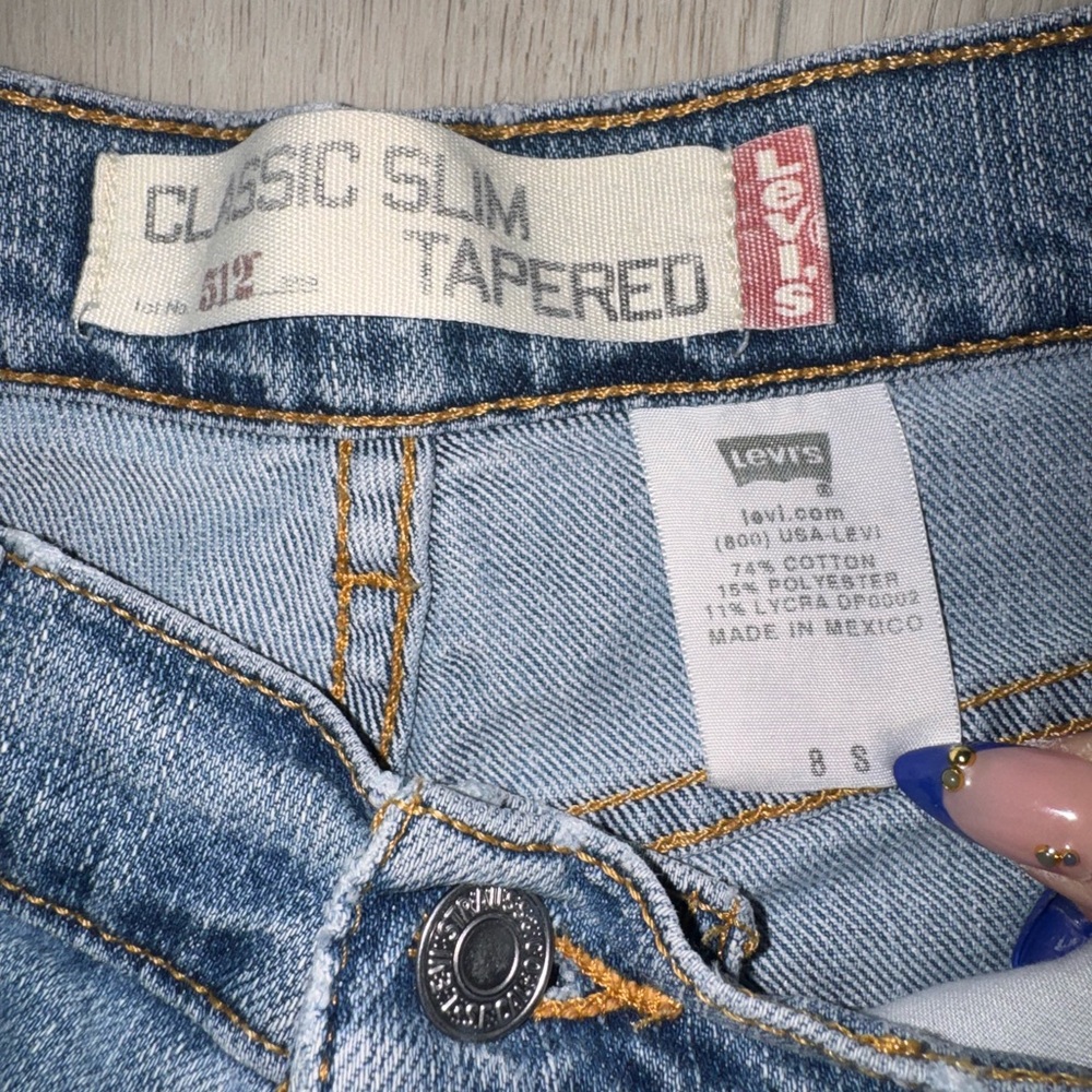 Levi’s 512 Y2K High Waisted Mom Jeans Light Wash 8S Vintage 2006 - Picture 3 of 5